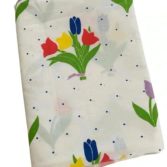 Cannon Vintage Tulip Print Twin Flat Sheet - Picture 1 of 5